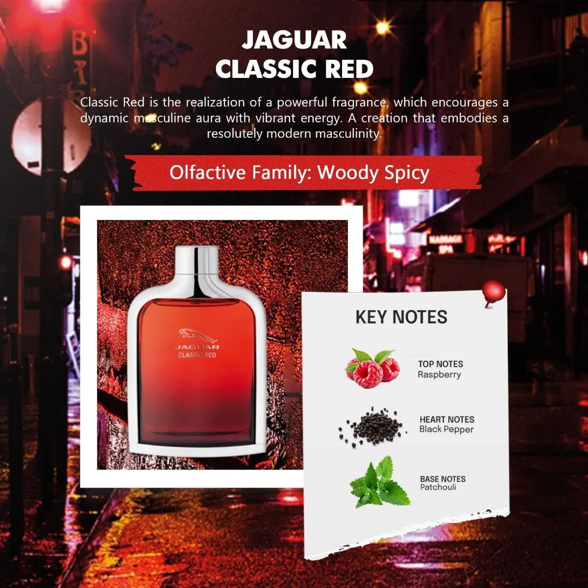 Туалетна вода Jaguar Red 100 мл, фото №4
