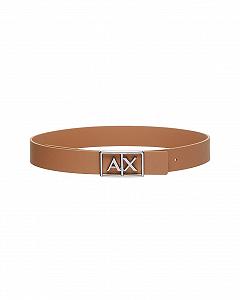 Ремінь Armani Exchange Simple Look Monocolour Logo Buckle Plate synthetic.ua - Фото 1