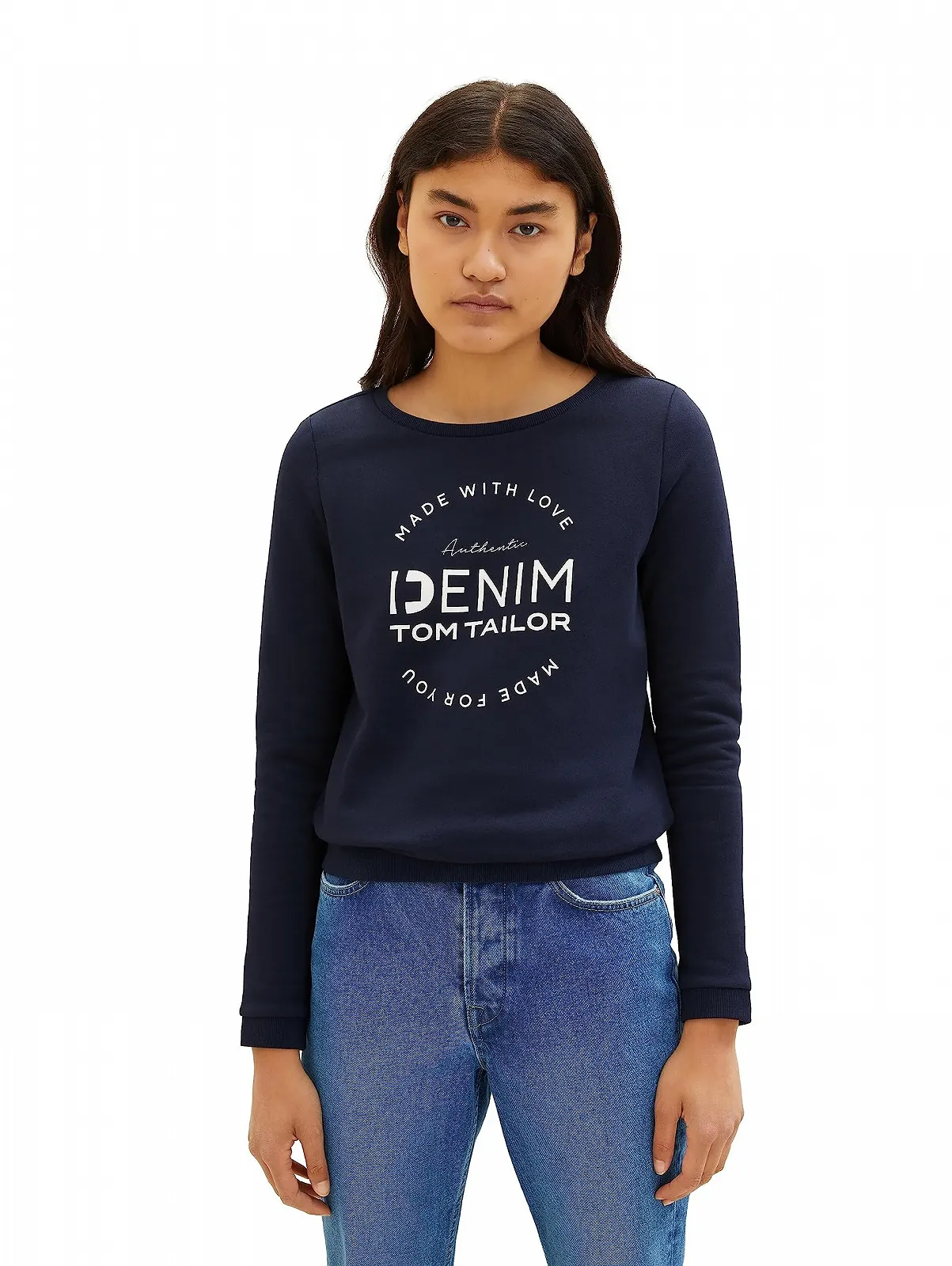 Свитшот TOM TAILOR Denim с логотипом и рукавами с рюшами, фото №6 Свитшот TOM TAILOR Denim с логотипом и рукавами с рюшами, фото №6