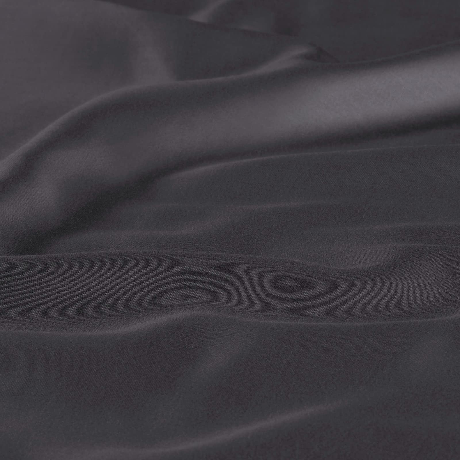 Постільна білизна Mako Satin Pure Label Темно-сірий 135 x 200 см з наволочкою 80 x 80 см, 100% бавовна, фото №5