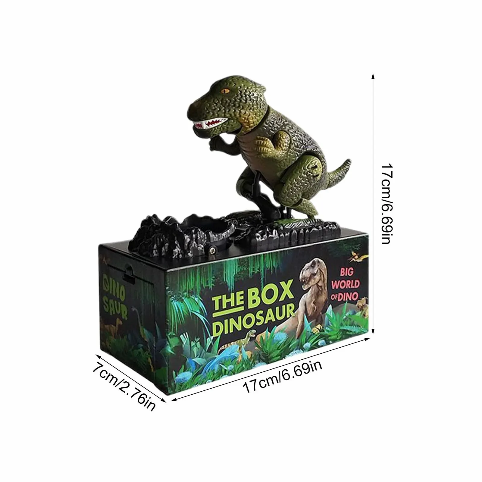 Скарбничка дитяча електронна Dinosaur зі звуковими ефектами, фото №5