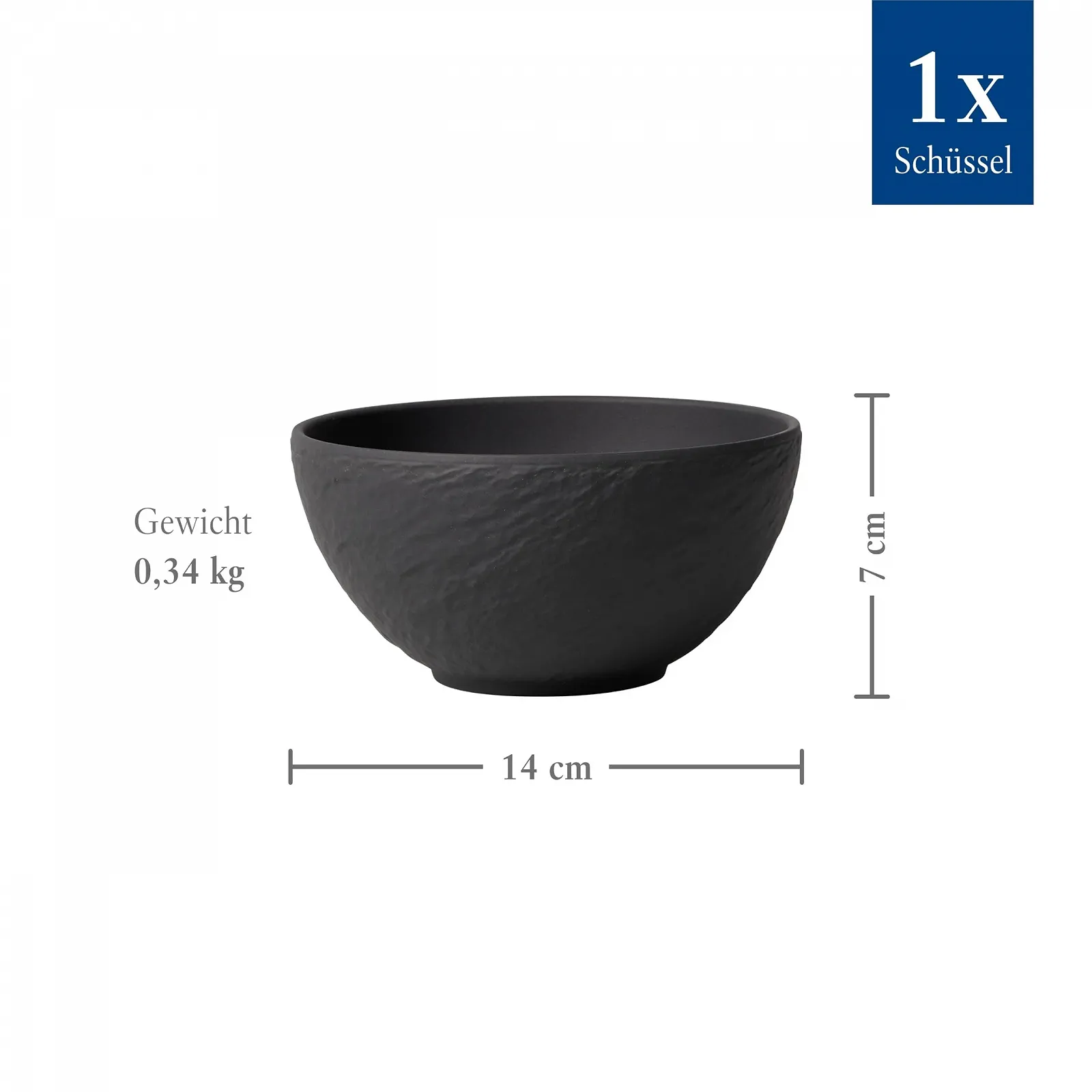 Миска Villeroy & Boch Manufacture Rock 14 см, фото №4 Миска Villeroy & Boch Manufacture Rock 14 см, фото №4