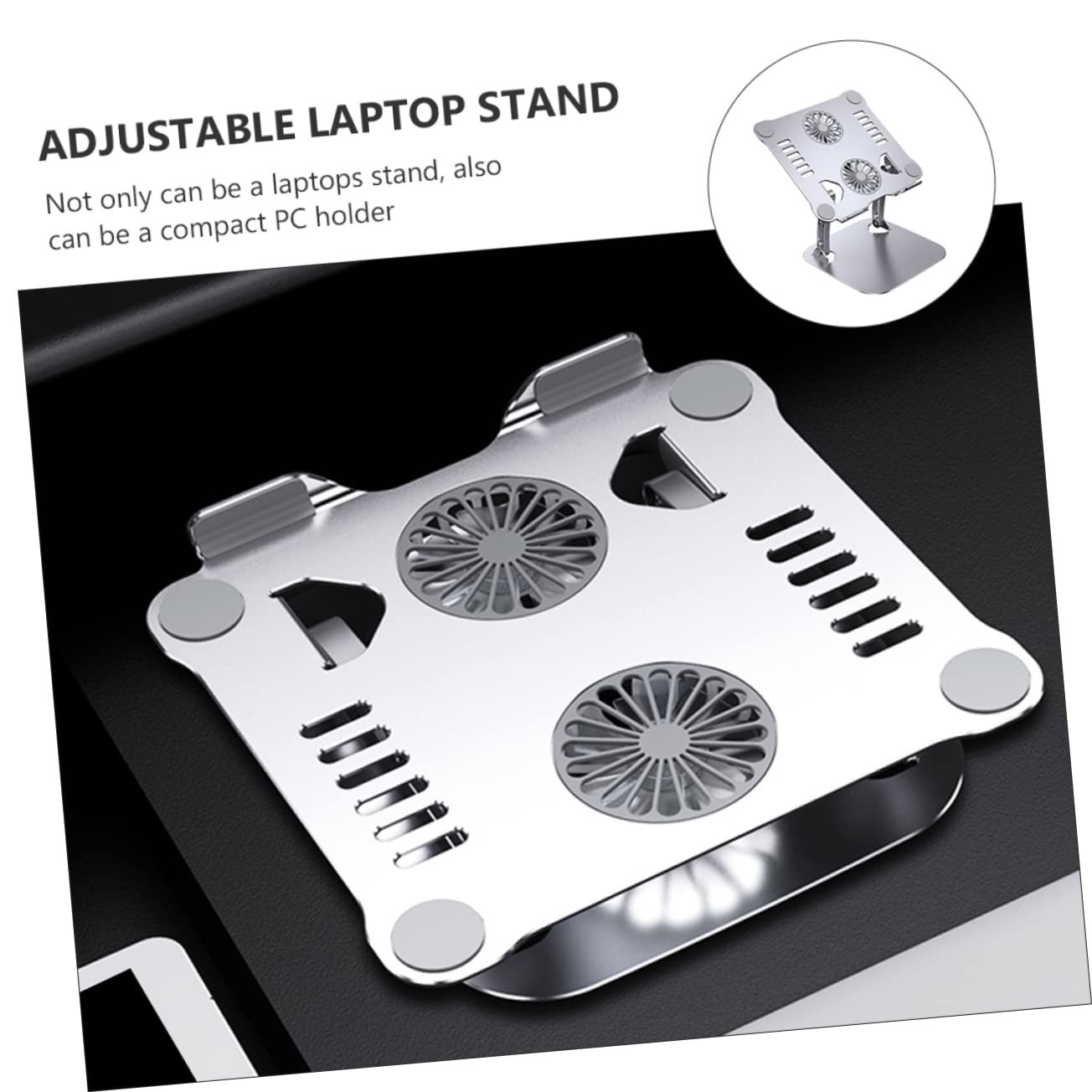 Підставка для ноутбука Tofficu з охолодженням, складана, регульована по висоті, фото №9