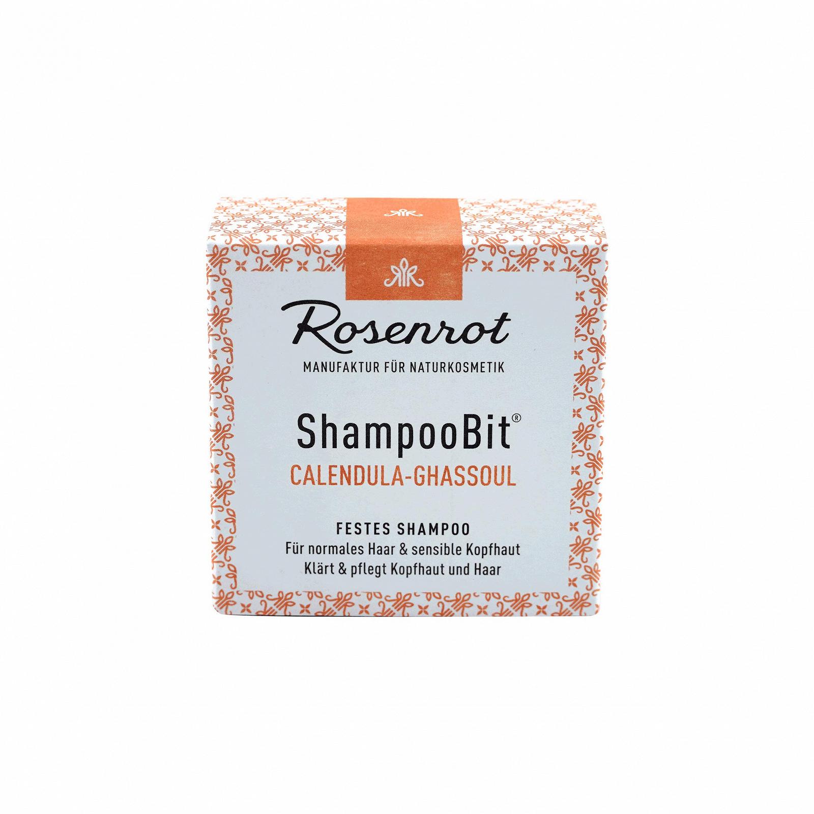 Твердий Шампунь Rosenrot Naturkosmetik Calendula Ghassoul 55г Для нормального волосся та чутливої шкіри голови, фото №3