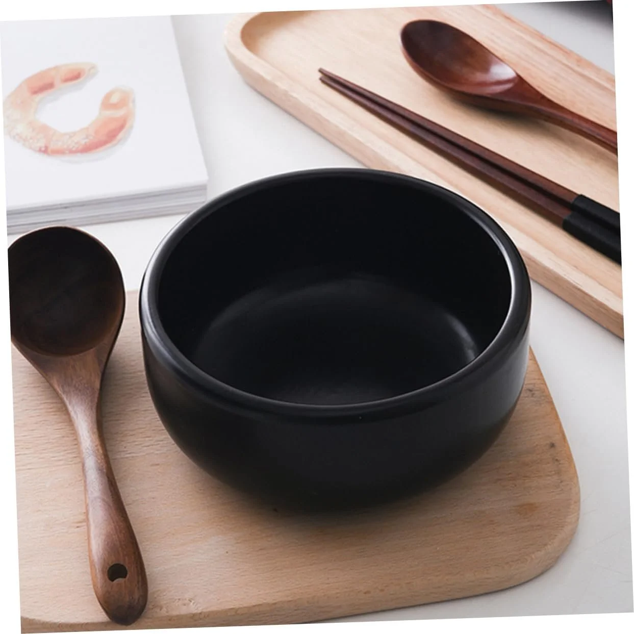 Керамический горшок для бибимбапа VALICLUD с подставкой равномерное распределение тепла энергосберегающий, фото №8