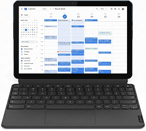 Сенсорний ноутбук 10.1" Lenovo IdeaPad Duet Chromebook Mediatek P60T RAM 4GB eMMC 64GB 10год батарея Chrome OS (UKR) - Фото 1