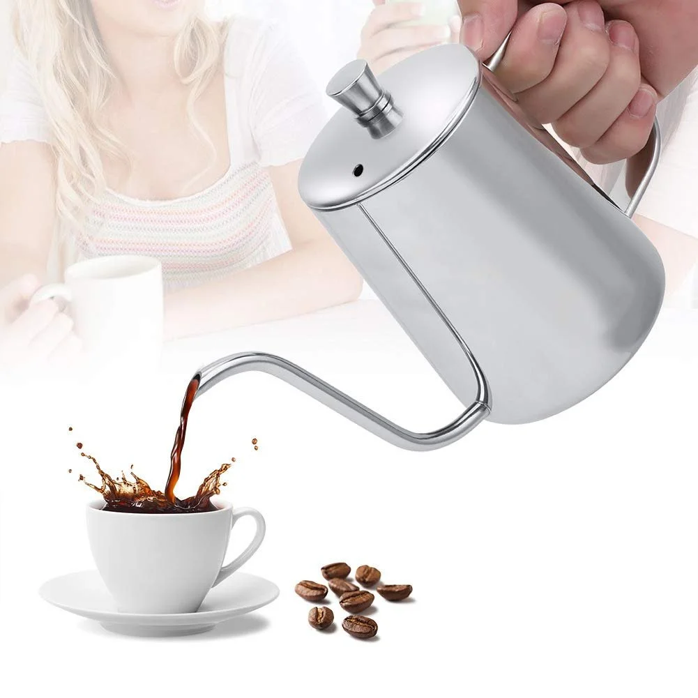 Кавник 550 мл Gooseneck Нержавіюча сталь з вузьким носиком Gooseneck Pour Over, фото №6