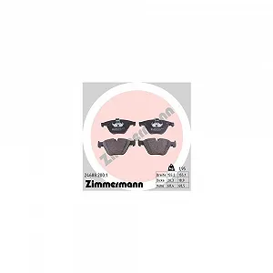 Комплект гальмівних колодок, дискове гальмо ZIMMERMANN 24688.200.1 для BMW, BMW (Brilliance) - Фото 1