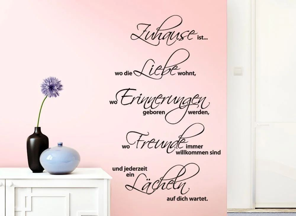 Наклейка на стену Grandora W3049 Zuhause ist wo die Liebe wohnt 76 x 125 см White, фото №2