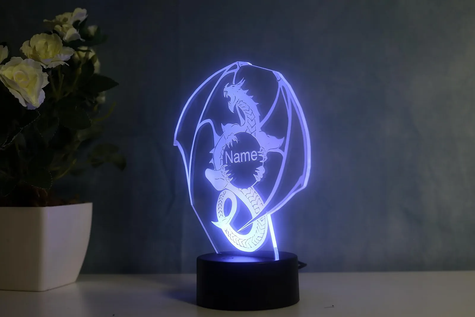 Настольная лампа Personalised Dragon LED Диммируемая, фото №4