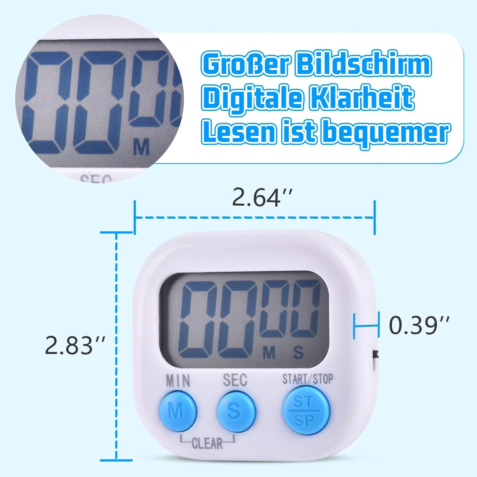 Таймер Egg Timer LCD Digital Набор 3 шт. (Синий, Белый, Зеленый), фото №3 Таймер Egg Timer LCD Digital Набор 3 шт. (Синий, Белый, Зеленый), фото №3
