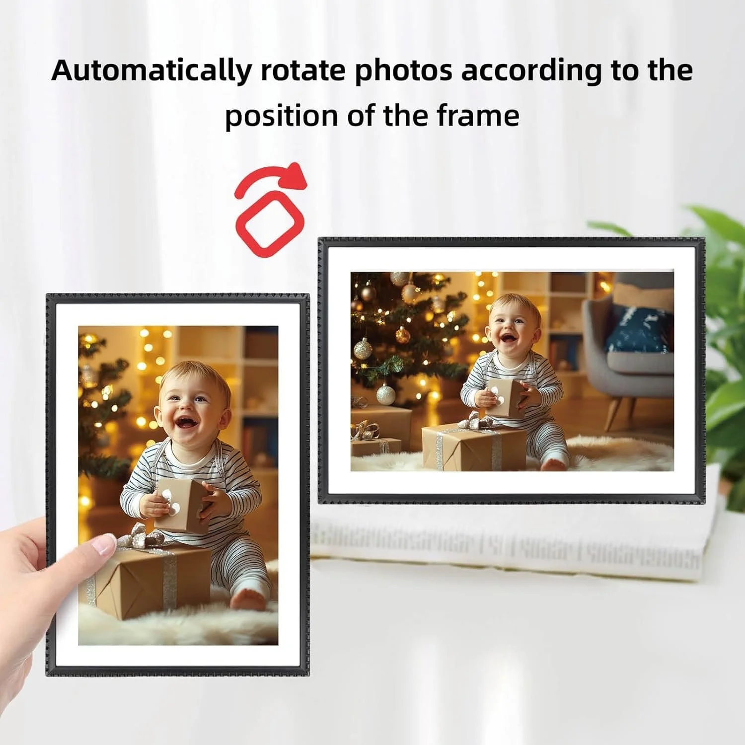 Цифрова фоторамка WiFi 10.1 дюйма 32 GB 1280 x 800 HD IPS Touchscreen Auto Rotate Frameo, фото №4 Цифрова фоторамка WiFi 10.1 дюйма 32 GB 1280 x 800 HD IPS Touchscreen Auto Rotate Frameo, фото №4