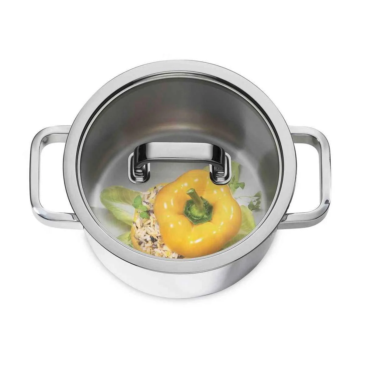 Сотейник Spring Finesse 0615500616 з кришкою нержавіюча сталь сріблястий, фото №2