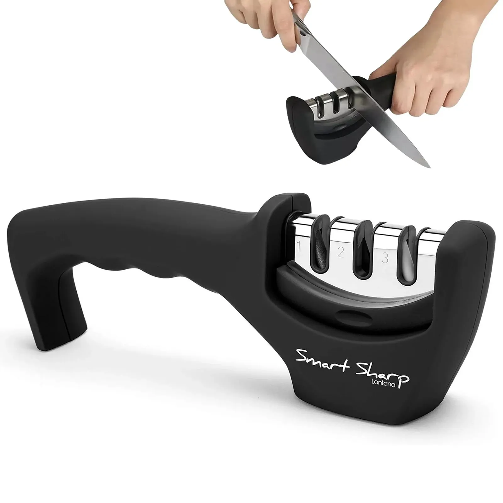 Точило для ножів Lantana Smart Sharp ручне 3-рівневе професійне, фото №1 Точило для ножів Lantana Smart Sharp ручне 3-рівневе професійне, фото №1