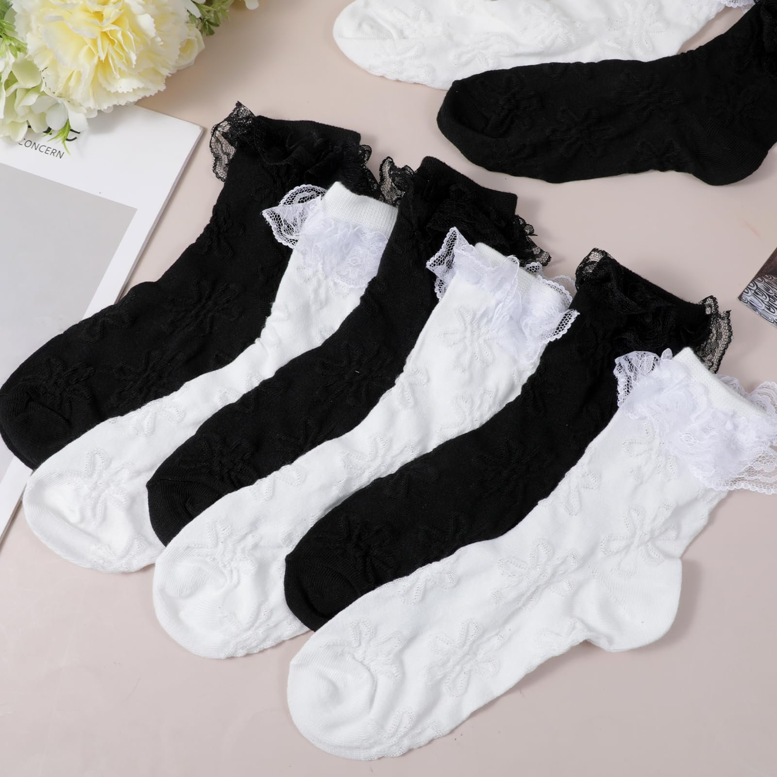 Носки Женские с рюшами, 4 пары, фото №7