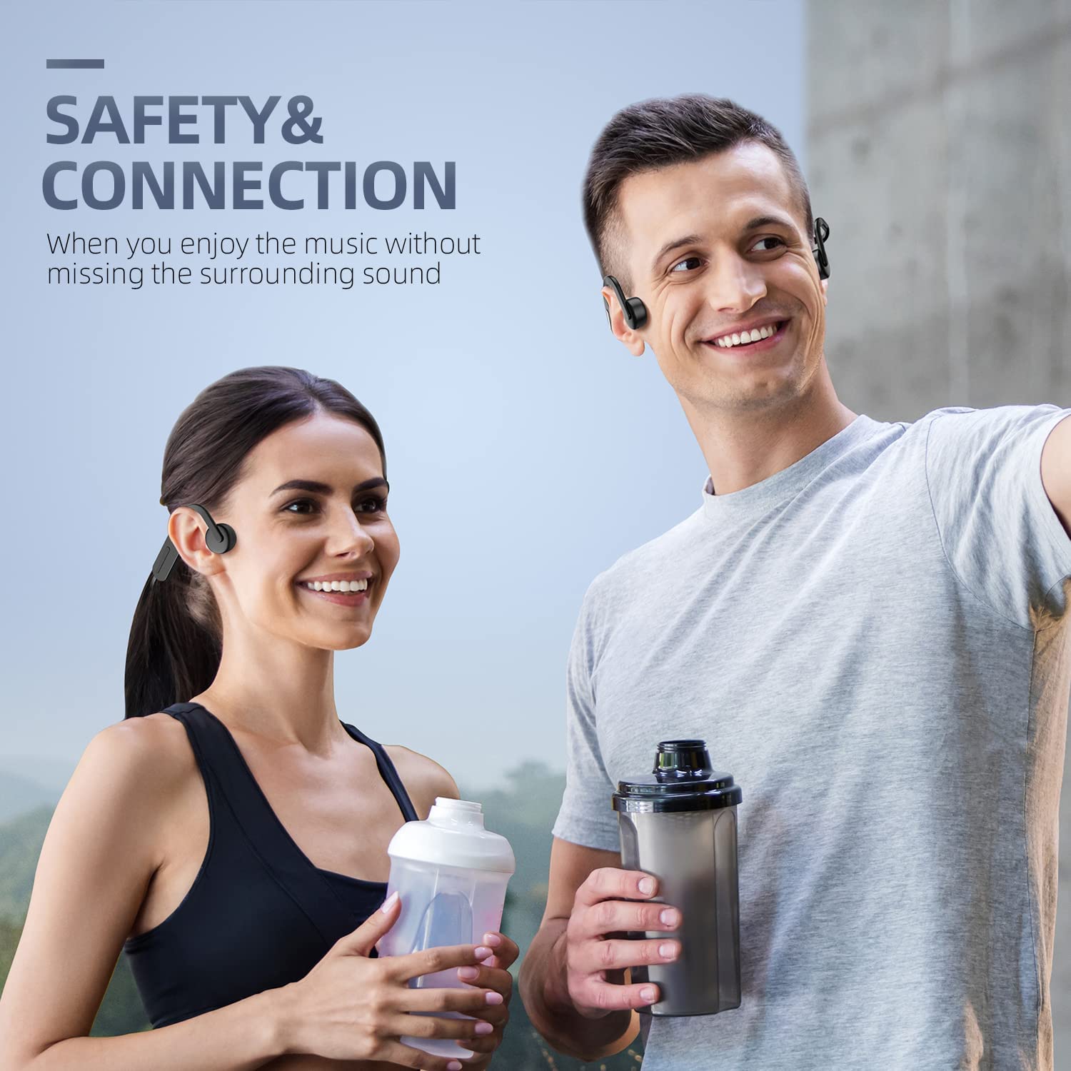 Наушники Yarrie 2024 Upgrade Bone Sound Bluetooth 5.0 Спортивные Беспроводные Водонепроницаемые, фото №3