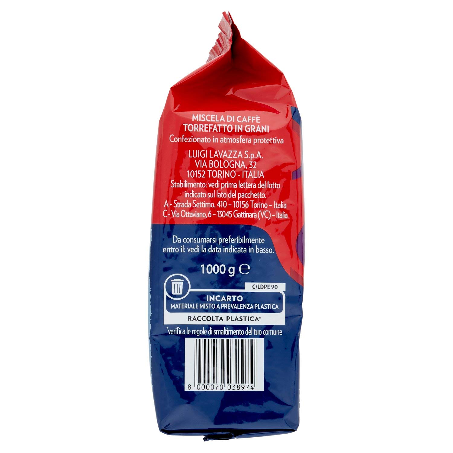 Кава в зернах Lavazza Crema e Gusto Espresso Classico 1 кг, фото №2