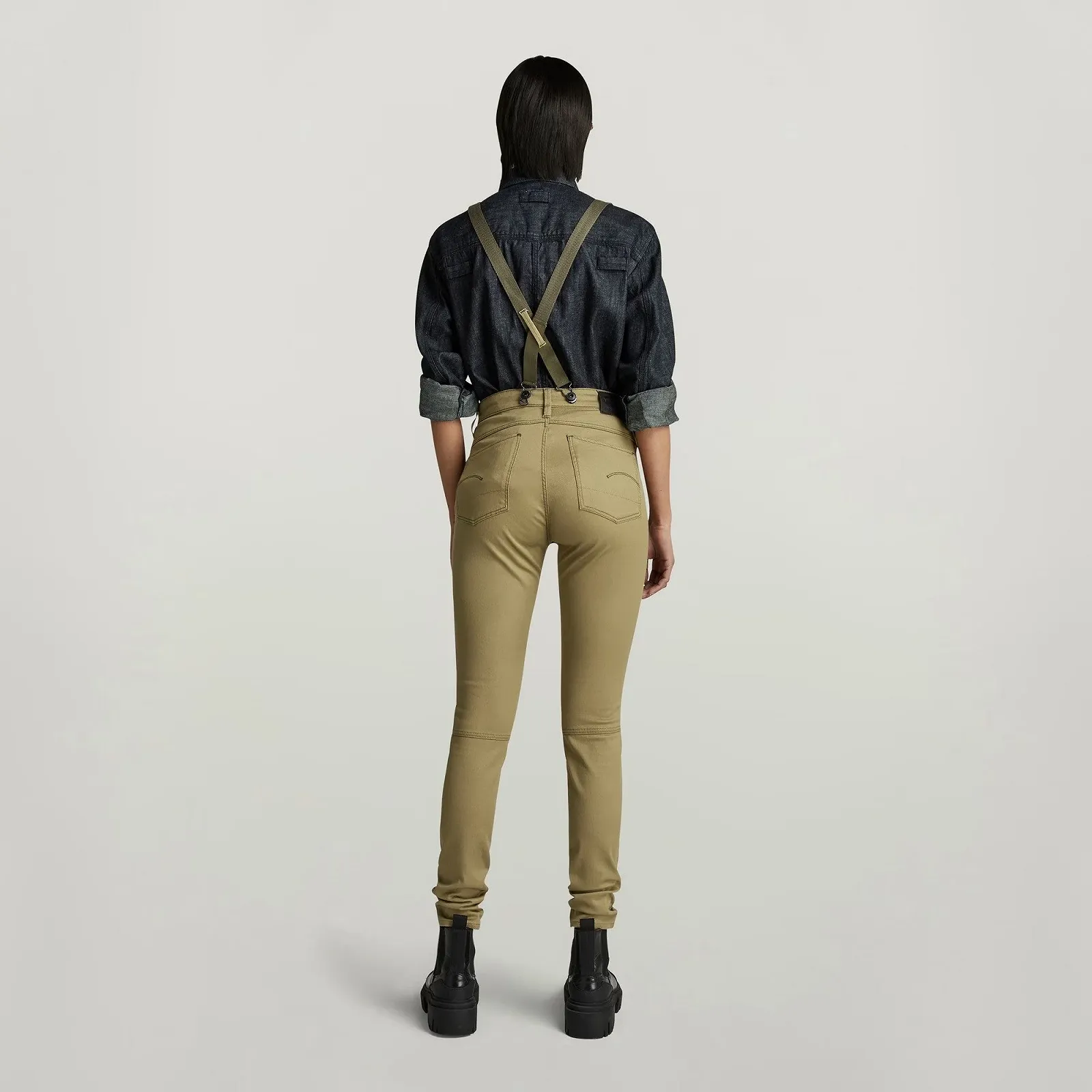 Жіночий комбінезон G-Star Worker Radar Dungaree Fresh Army Green - 27, фото №3