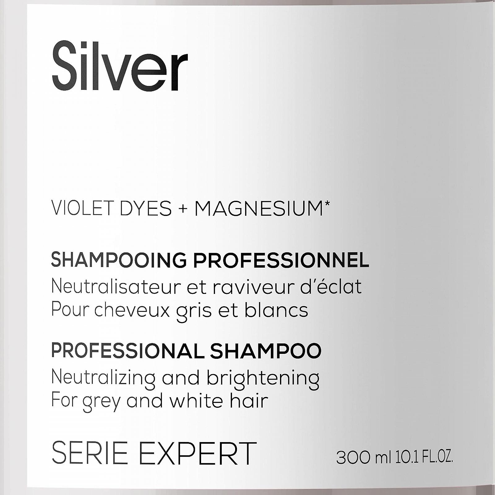 Шампунь L'Oréal Professionnel Expert Silver для нейтрализации желтизны для белых, седых и осветленных волос, фото №9