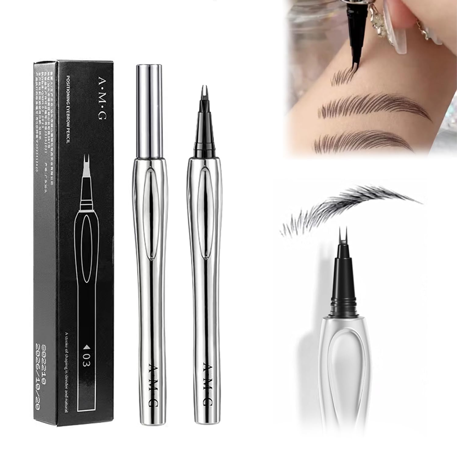 Олівець для брів Waterproof Quick Drying Durable Чорний, фото №4