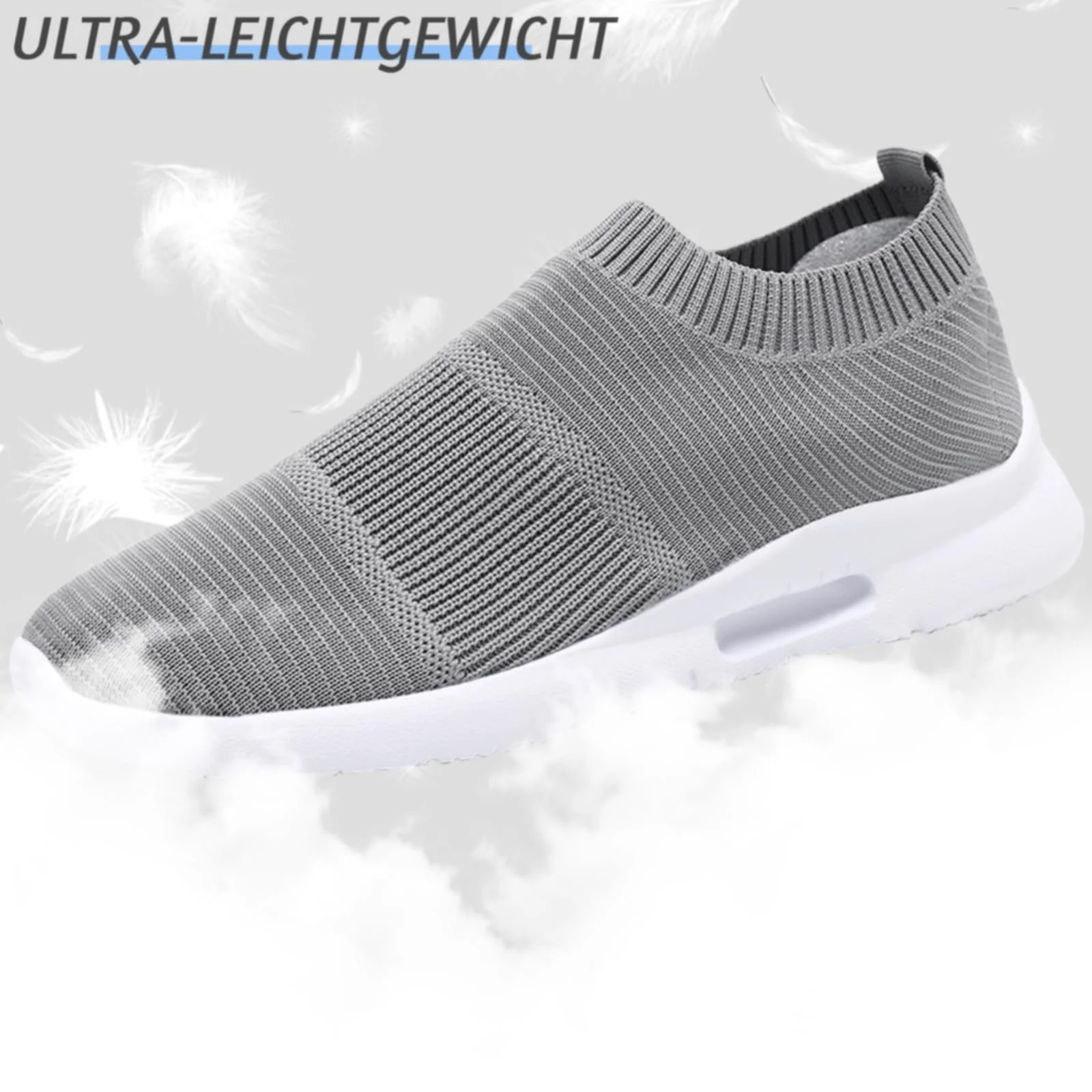 Кросівки JUEQIBAA Без шнурків Чоловічі спортивні Легкі кросівки для ходьби Дорожні бігові кросівки Дихаючі кросівки для пробіжок Спортивні кросівки, фото №3