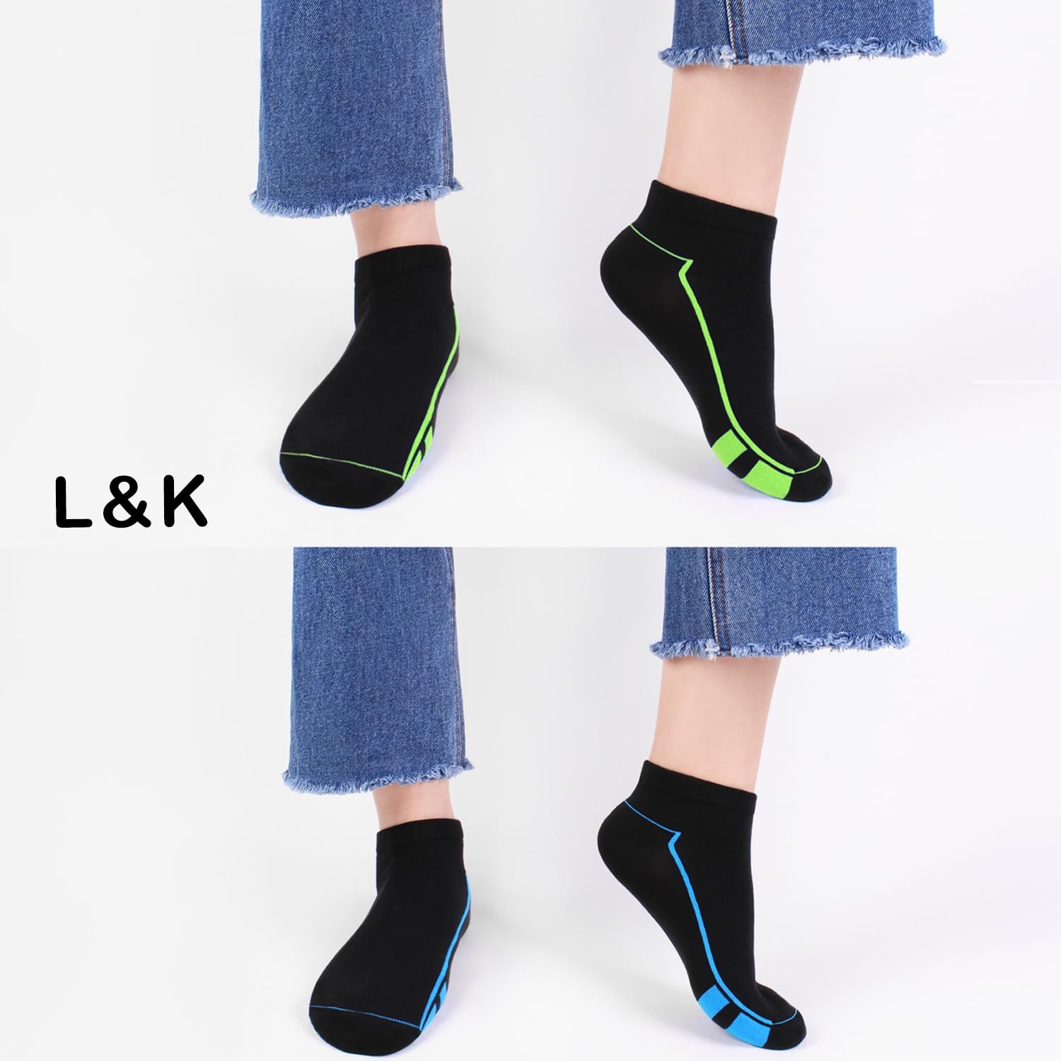 Шкарпетки L&K-II 92276 Жіночі Спортивні, 12 пар, Бавовна, фото №5