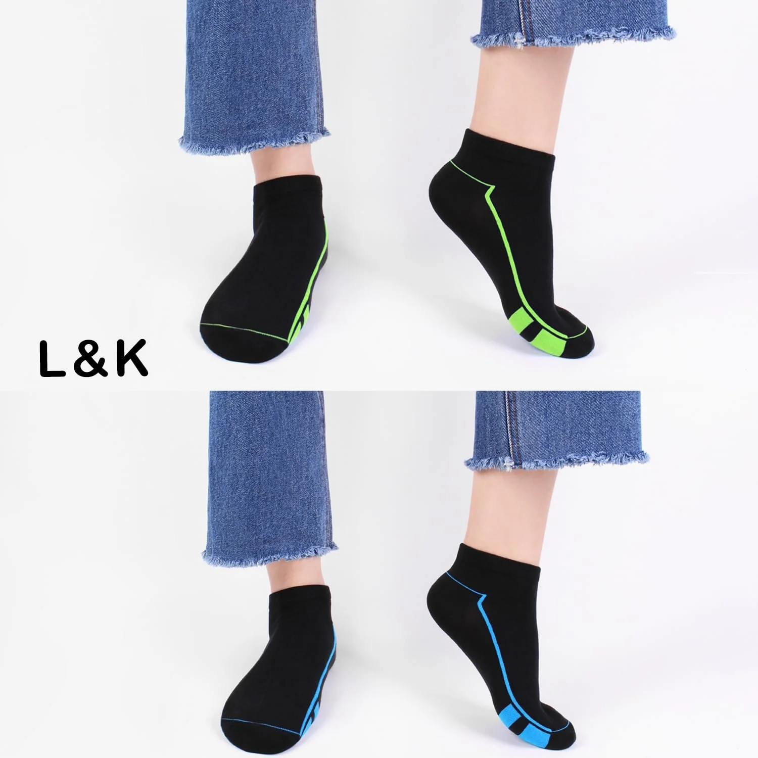 Шкарпетки L&K-II 92276 Жіночі Спортивні, 12 пар, Бавовна, фото №5