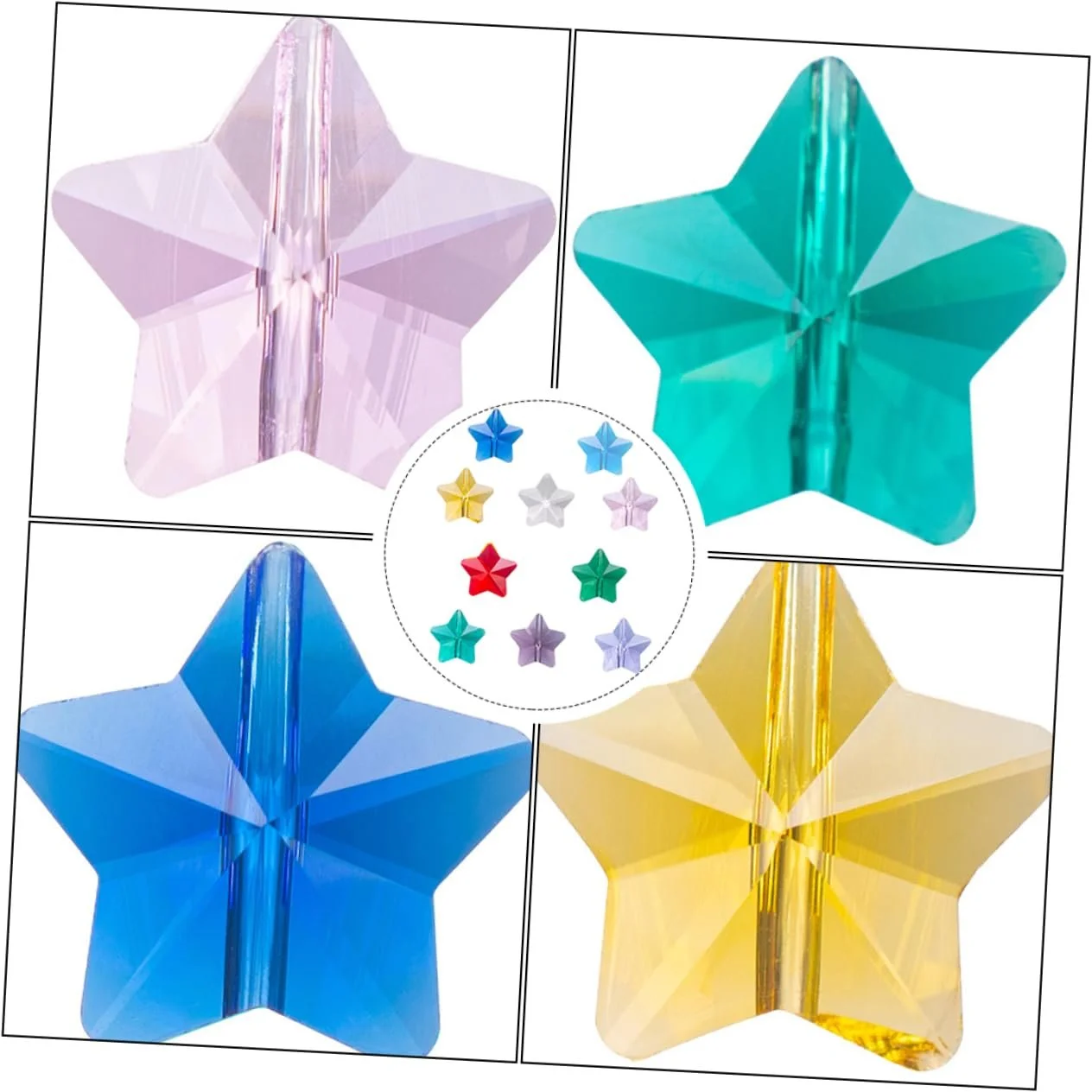 Намистини Зірка SEWACC 14 мм Кристал Різнокольорові 100 шт, фото №7