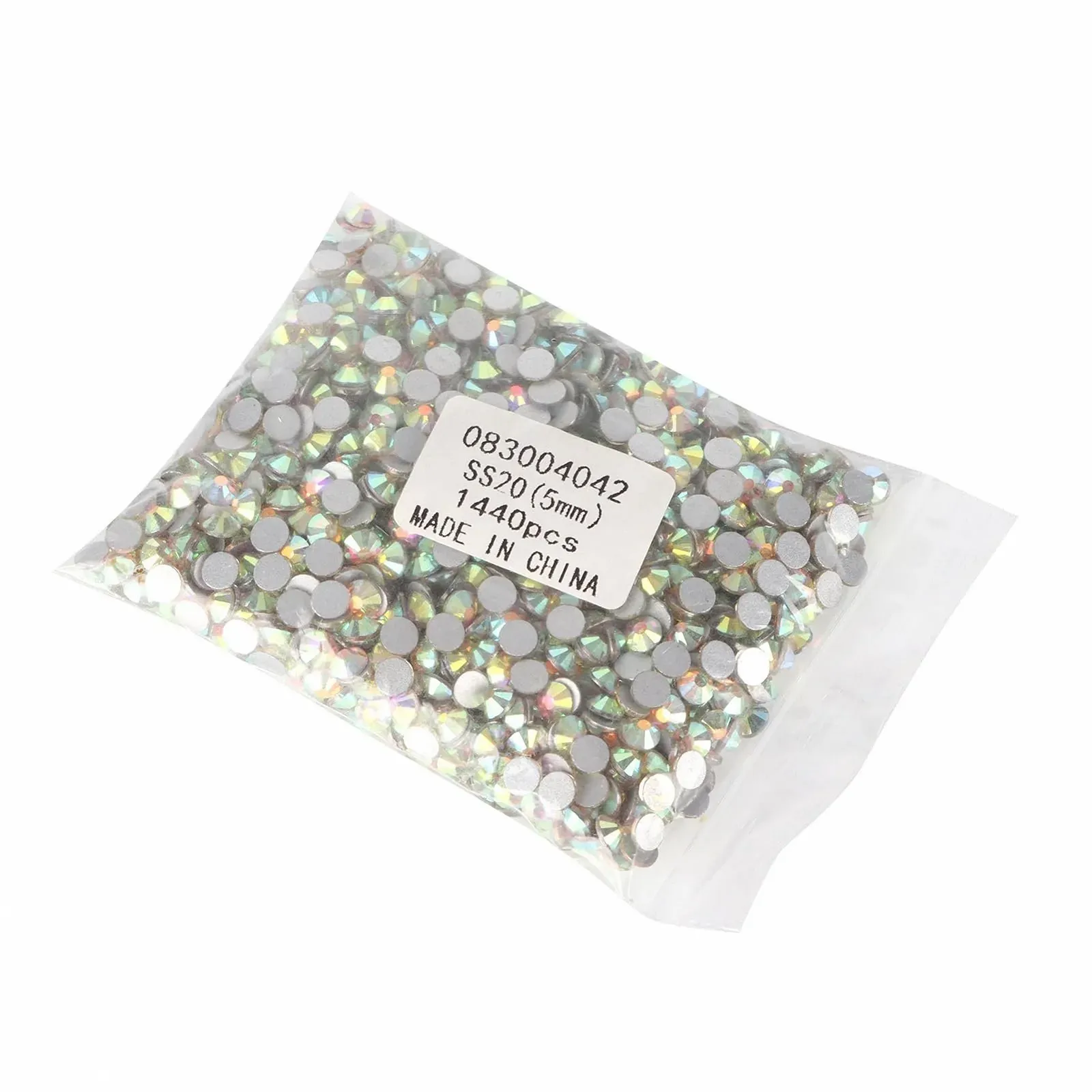 Стрази Hotfix з плоскою задньою стінкою AB-кольору 1440 штук, фото №9