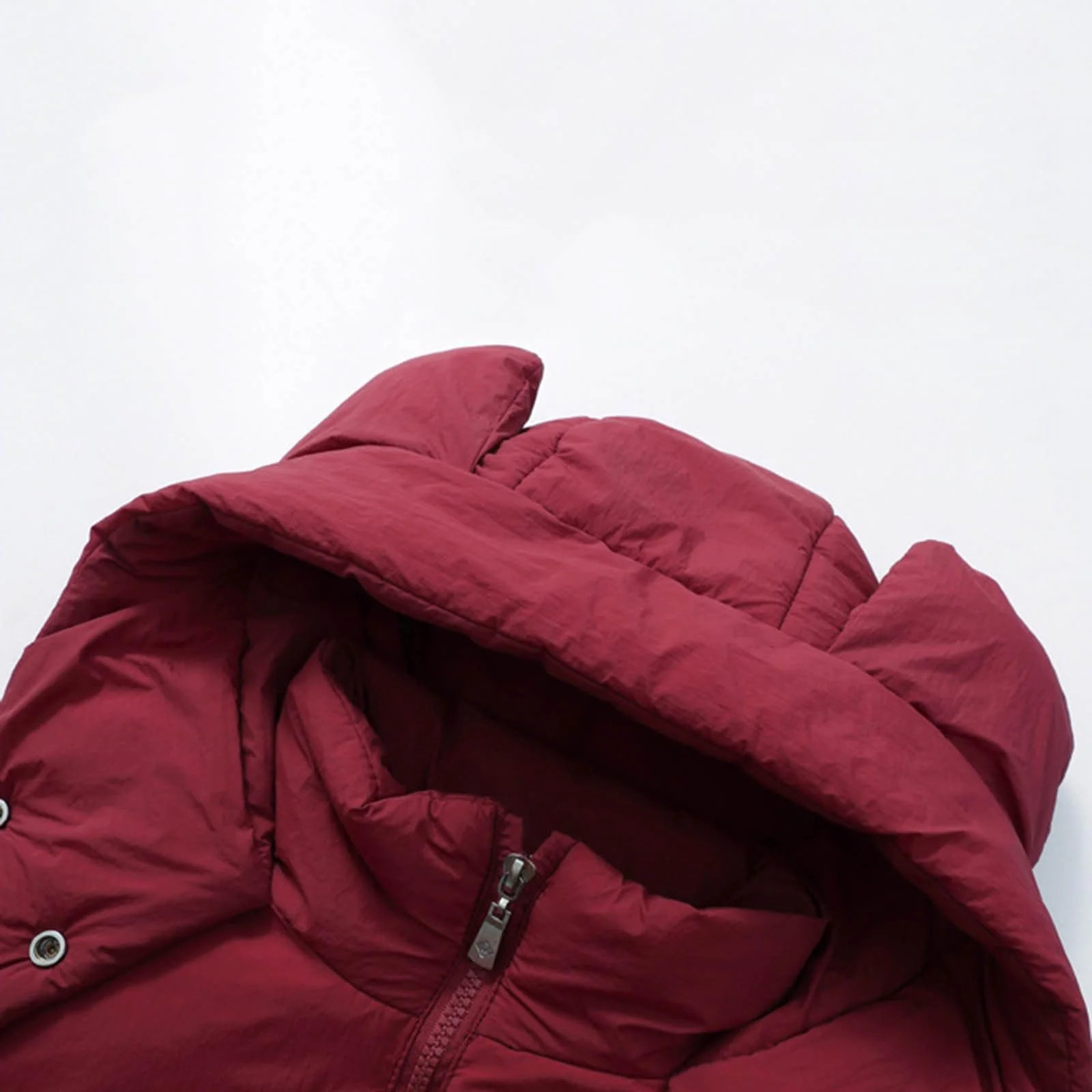 Куртка с капюшоном SYDUZAX для малышей, мальчиков и девочек, стеганая, однотонная, зимняя, теплая, ветрозащитная с ушками, толстая зимняя куртка-пуховик, верхняя одежда, детские куртки, модная детская одежда, фото №5