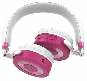 Комбинированные наушники Puro Sound Labs JuniorJam Plus с ограничением громкости для детей / Bluetooth 5.1 / 3.5 mm AUX / Ограничение громкости 85 дБ / Пассивное шумоподавление / До 22 часов работы / Розовые synthetic.ua - Фото 1