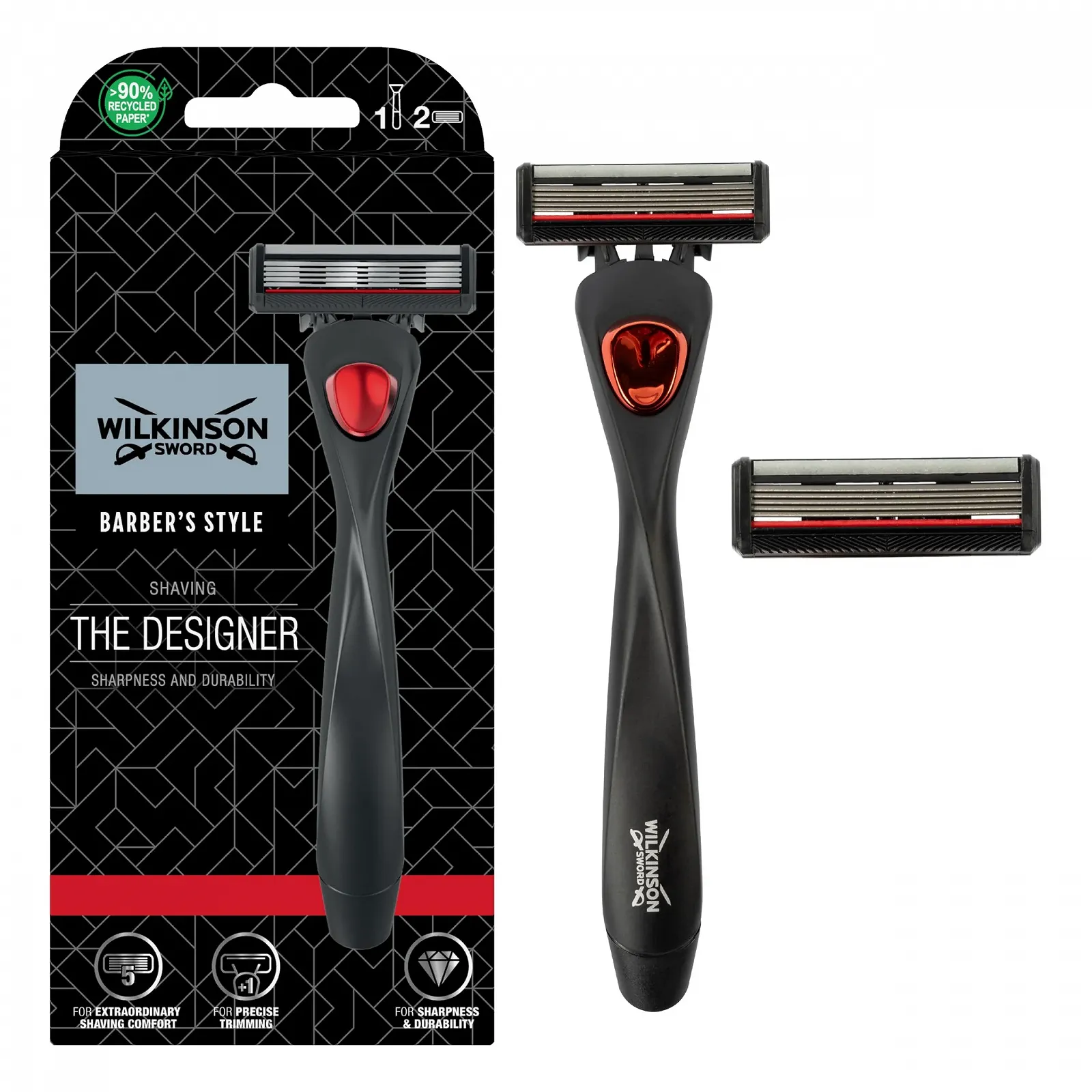 Бритва Wilkinson Sword Barber's Style The Designer + 2 сменных лезвия, фото №1