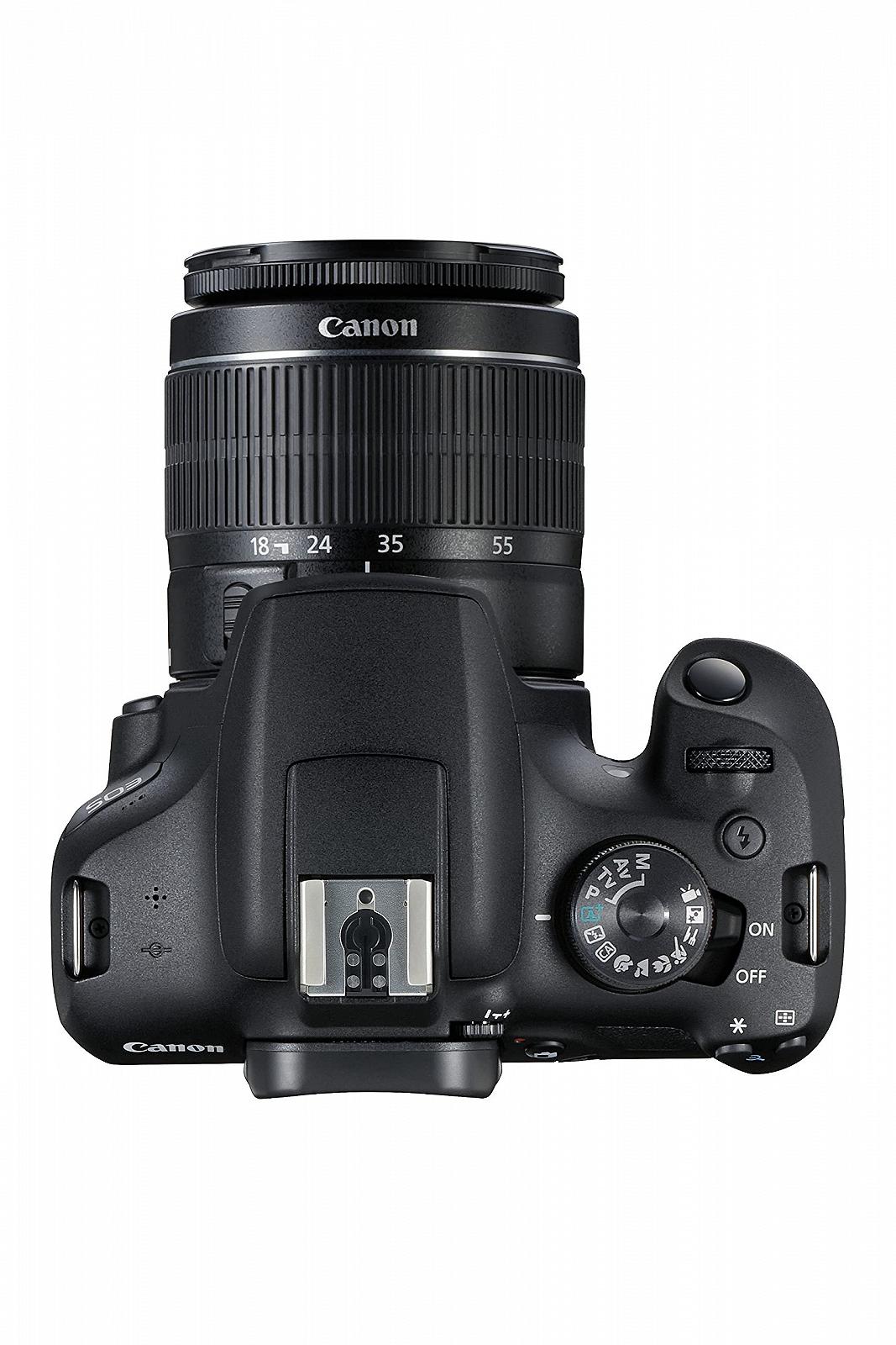 Зеркальная камера Canon EOS 2000D с объективом EF-S 18–55 F3.5-5.6 III (24.1 МП, DIGIC 4+, ЖК-дисплей 7.5 см (3.0 дюйма), Full HD, WiFi, APS-C CMOS-сенсор), черный, фото №6