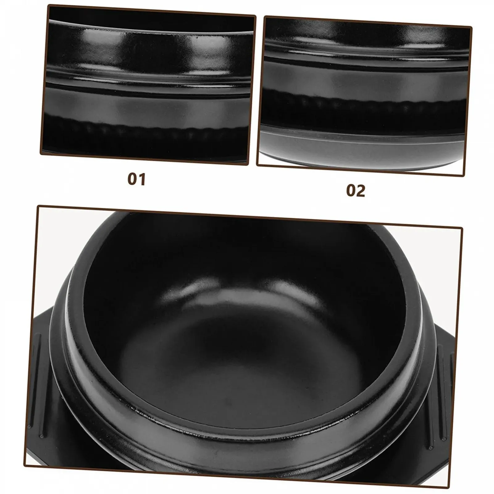 Горшок для бибимбапа VICASKY Керамический Каменный Термостойкий Энергосберегающий Глазурованный, фото №7