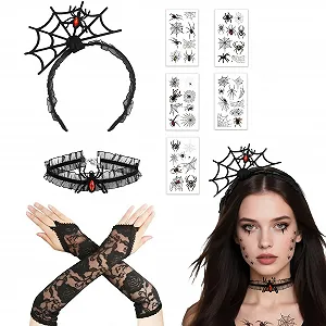 Обруч Павук на Хелловін з намистом - Фото 1