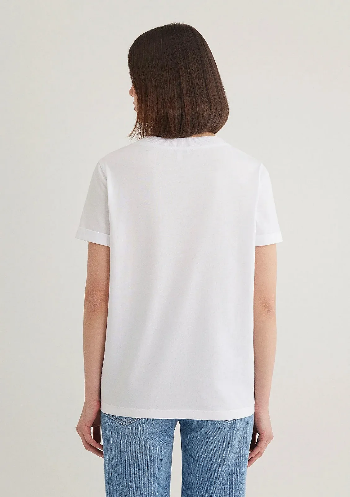 Женская футболка MAVI BASIC SHORT SLEEVE TOP Gardenia - XS, фото №3