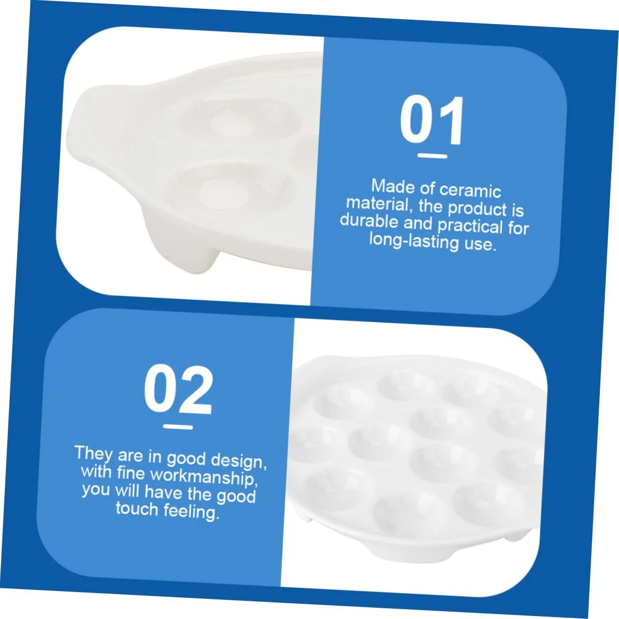 Форми для запікання VALICLUD керамічні з ручками для равликів та морепродуктів Набір з 2 шт., фото №8 Форми для запікання VALICLUD керамічні з ручками для равликів та морепродуктів Набір з 2 шт., фото №8