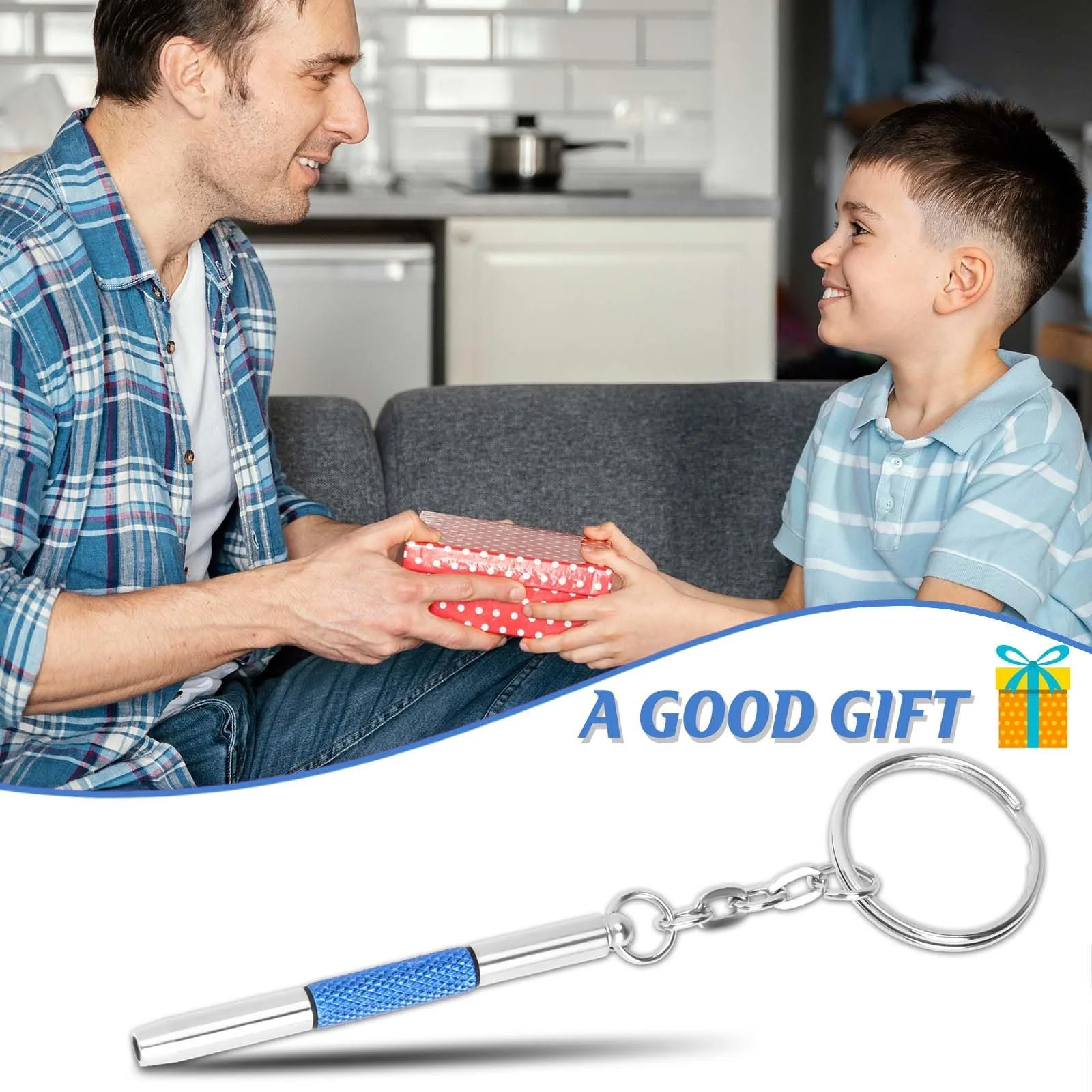 Набір викруток Glasses Precision 2 шт. Нержавіюча сталь Кільце для ключів, фото №6