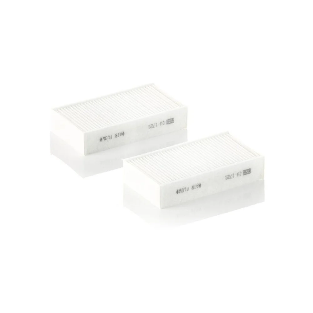 Фильтр салона MANN-FILTER CU 1721-2 для BMW за перчаточным ящиком, фото №1 Фильтр салона MANN-FILTER CU 1721-2 для BMW за перчаточным ящиком, фото №1