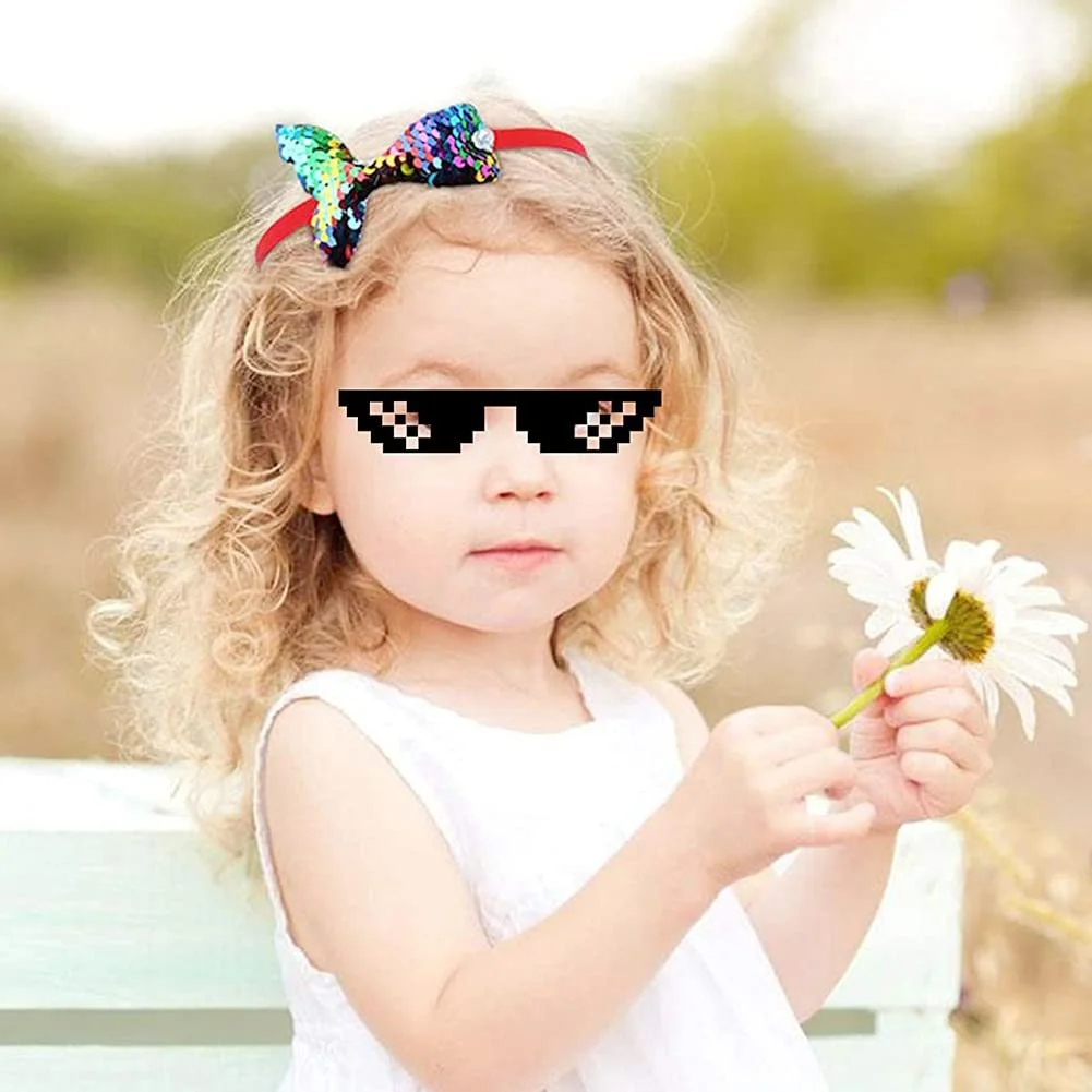 Набір з дитячих обручів на голову з блискітками, фото №5