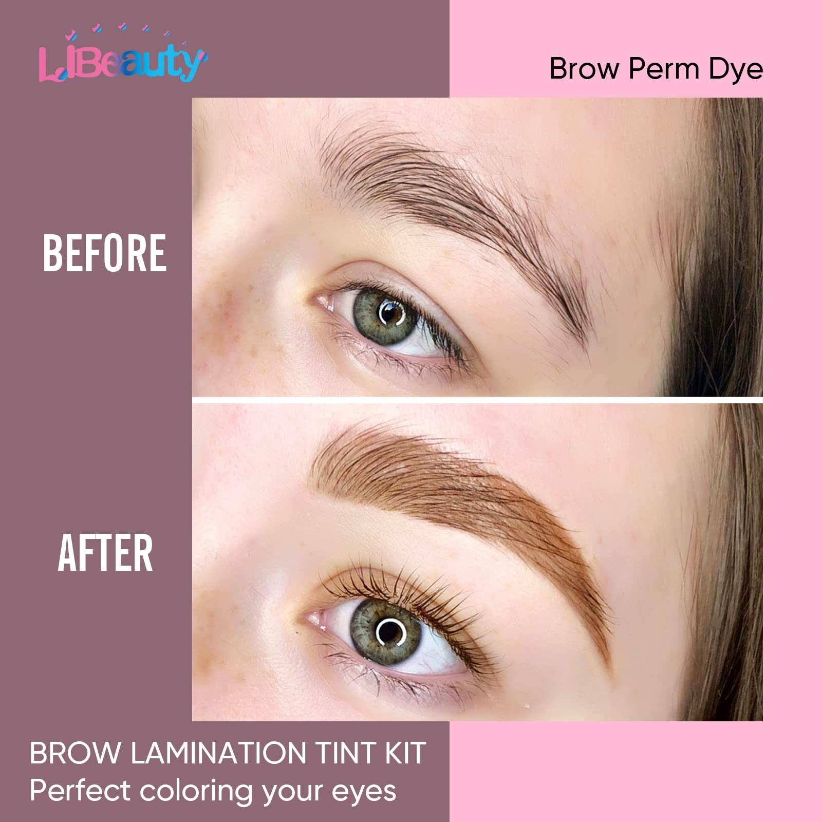 Набір Libeauty 2-в-1 Підйом і Фарбування Вій - Коричневий для Завитих і Темніших Вій, фото №2