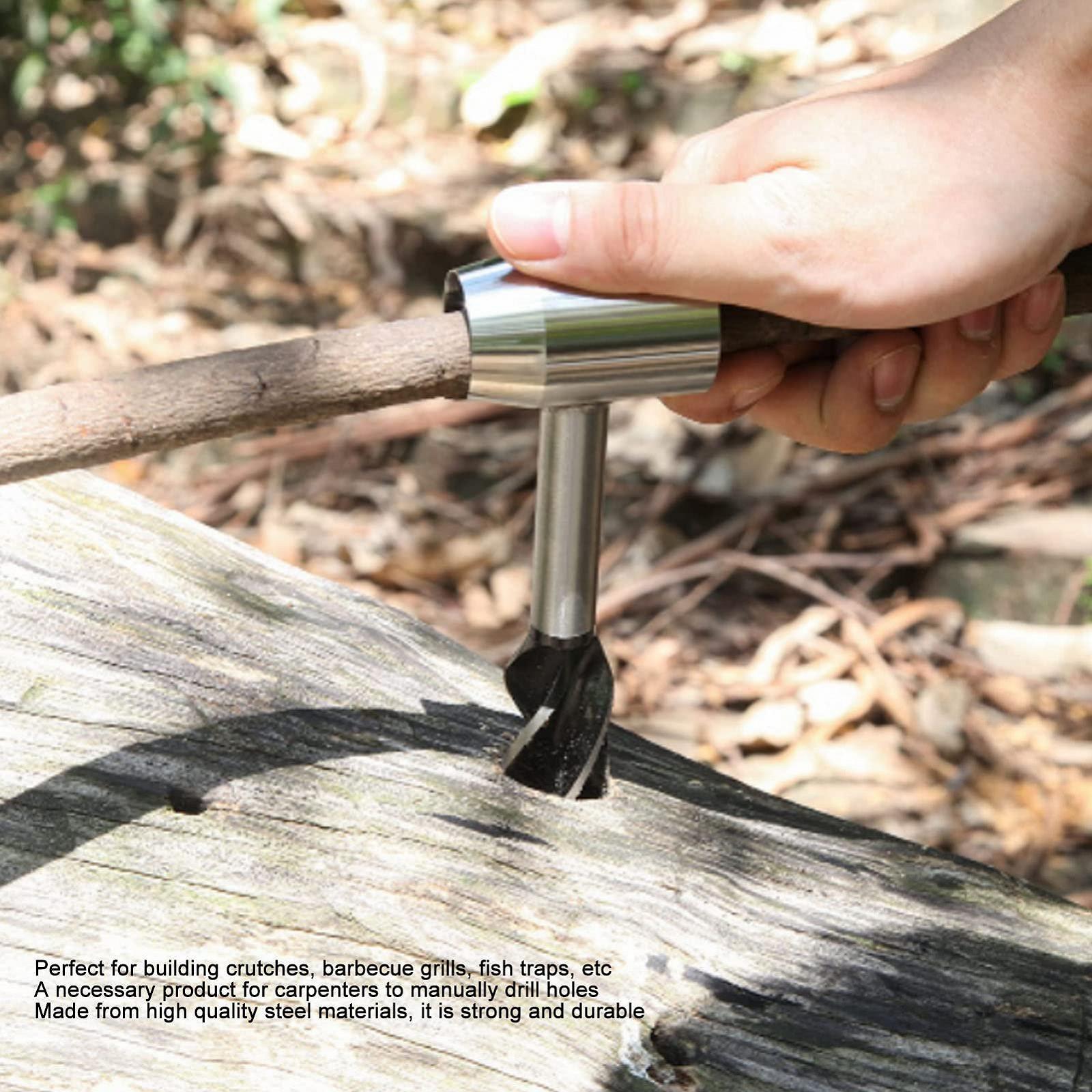 Ручной бур Natudeco Bushcraft для выживания в дикой природе, инструмент поселенца, сверло для бушкрафта, рюкзака и кемпинга, фото №5