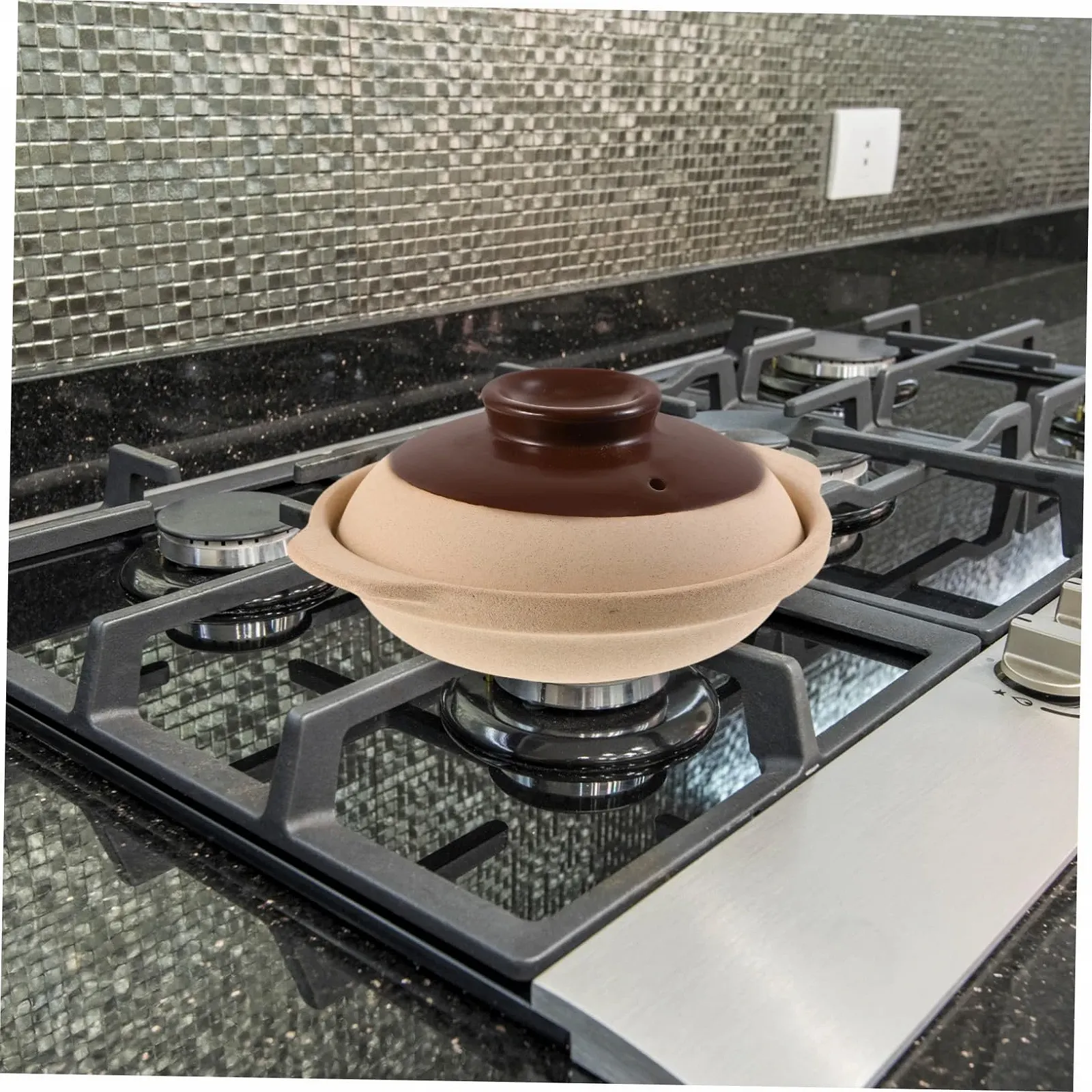 Кастрюля Gatuida Ceramic with Lid Two Handles Gas Hob Energy-Saving, фото №7