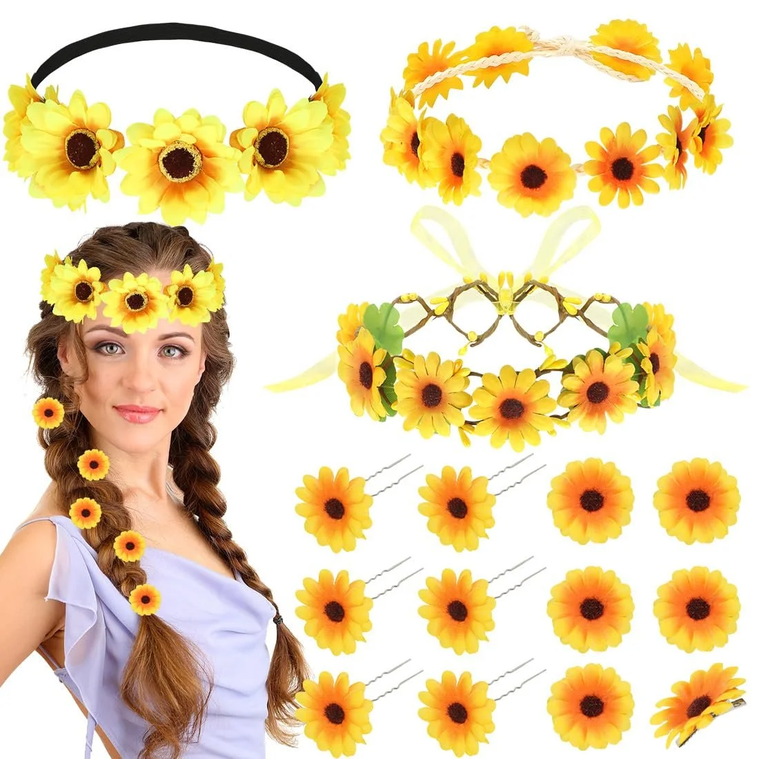 Венок для волос Подсолнечник, фото №1