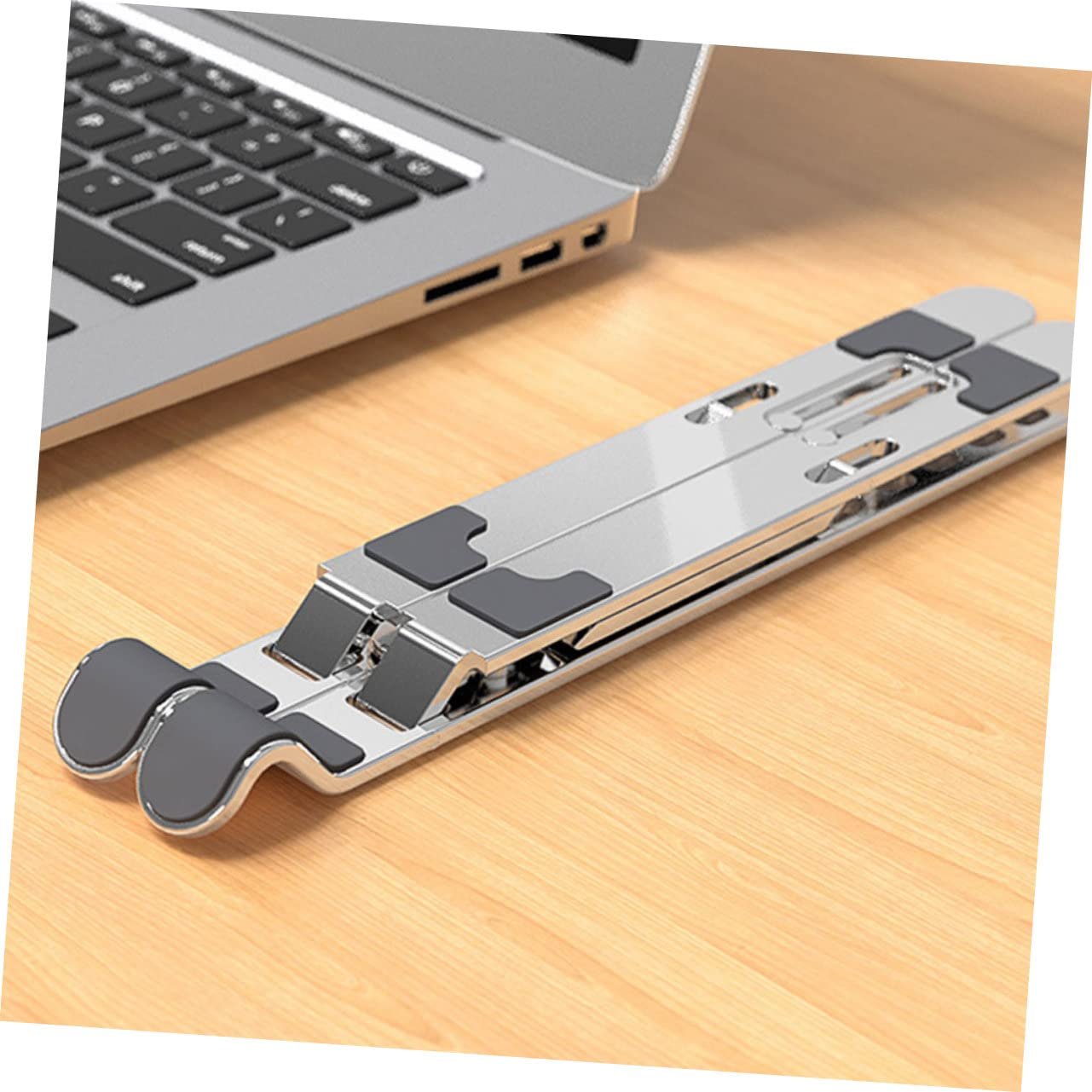 Підставка для ноутбука складана Алюмінієвий сплав Регульована по висоті Настільна підставка Ергономічний дизайн, фото №2