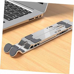 Подставка для ноутбука складная Алюминиевый сплав Регулируемая по высоте Настольная подставка Эргономичный дизайн synthetic.ua - Фото 1