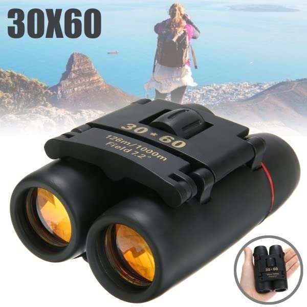 Бінокль Компактний Складаний 30x60 Чорний, фото №4