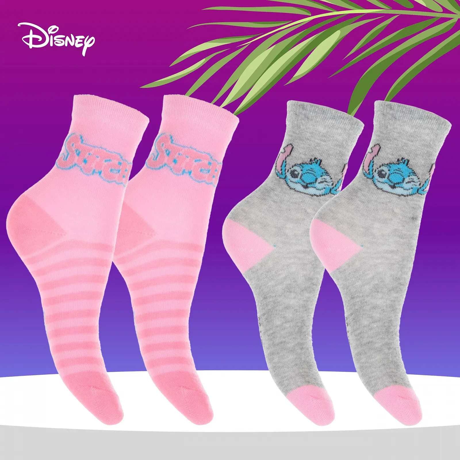 Шкарпетки Disney Stitch для дівчат Набір з 6 класичних бавовняних шкарпеток Розміри UK 6-2, фото №4