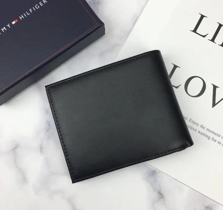 Чоловічий гаманець шкіряний чорний Tommy Hilfiger, фото №6