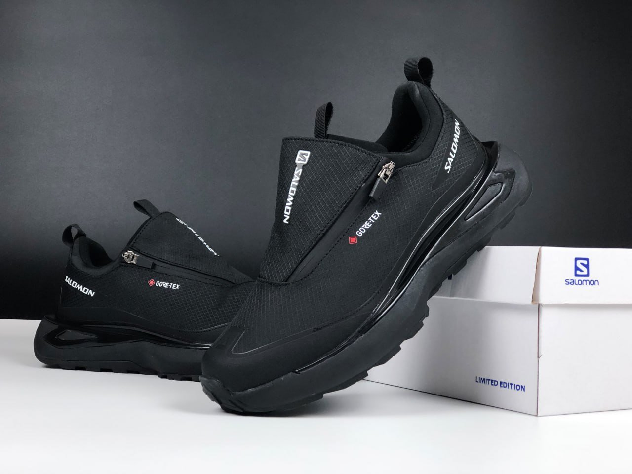 Чоловічі термо кросівки Salomon Odyssey Gore-Tex чорні осінь зима, фото №6